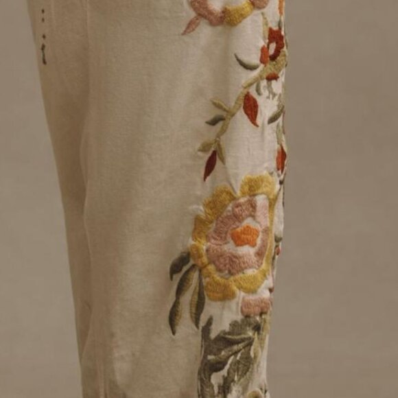 Anthropologie Pilcro Botanical Slim Linen Beach Cargo Pants NWT Size… - Picture 3 of 11